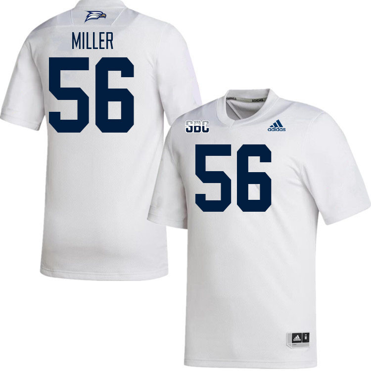 Men #56 Brian Miller Georgia Southern Eagles College Football Jerseys Stitched Sale-White
